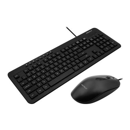Securityman Macally Deluxe 112-Key Full Size USB Keyboard & Optical USB Mouse Combo for PC DDKEYCOMBO